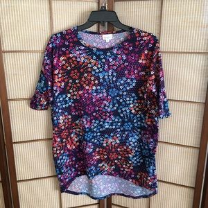 NWOT Lularoe simply comfortable top blues size xs